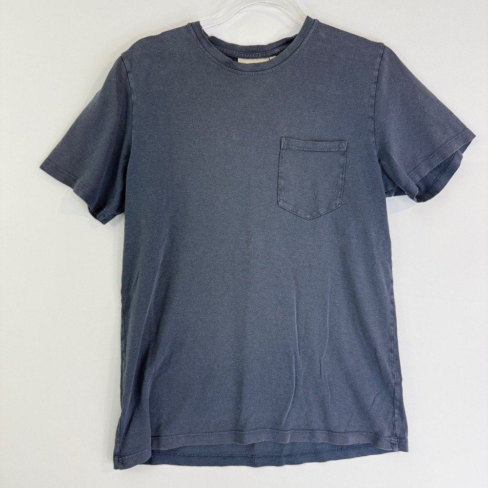 Jungmaven Pocket T-Shirt Unisex Size M Blue Hemp Organic Cotton Short Sleeve Tee